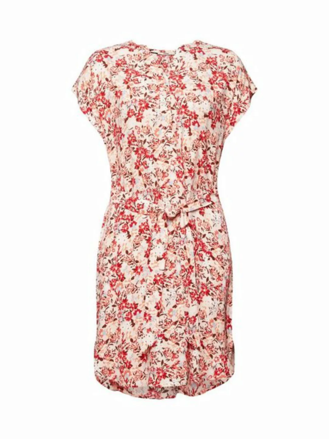 Esprit Midikleid Kleid mit Gürtel und Crêpe-Effekt günstig online kaufen