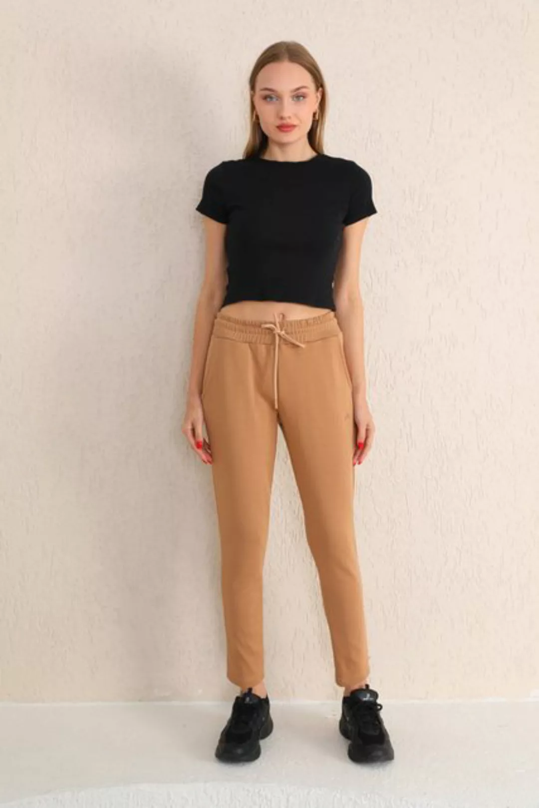 Bongual Loungehose Sweatpants reine Baumwolle mit Logostickerei günstig online kaufen