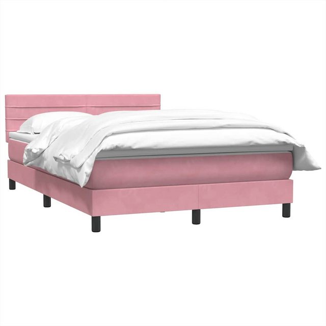 vidaXL Bett Boxspringbett mit Matratze Rosa 160x220 cm Samt günstig online kaufen