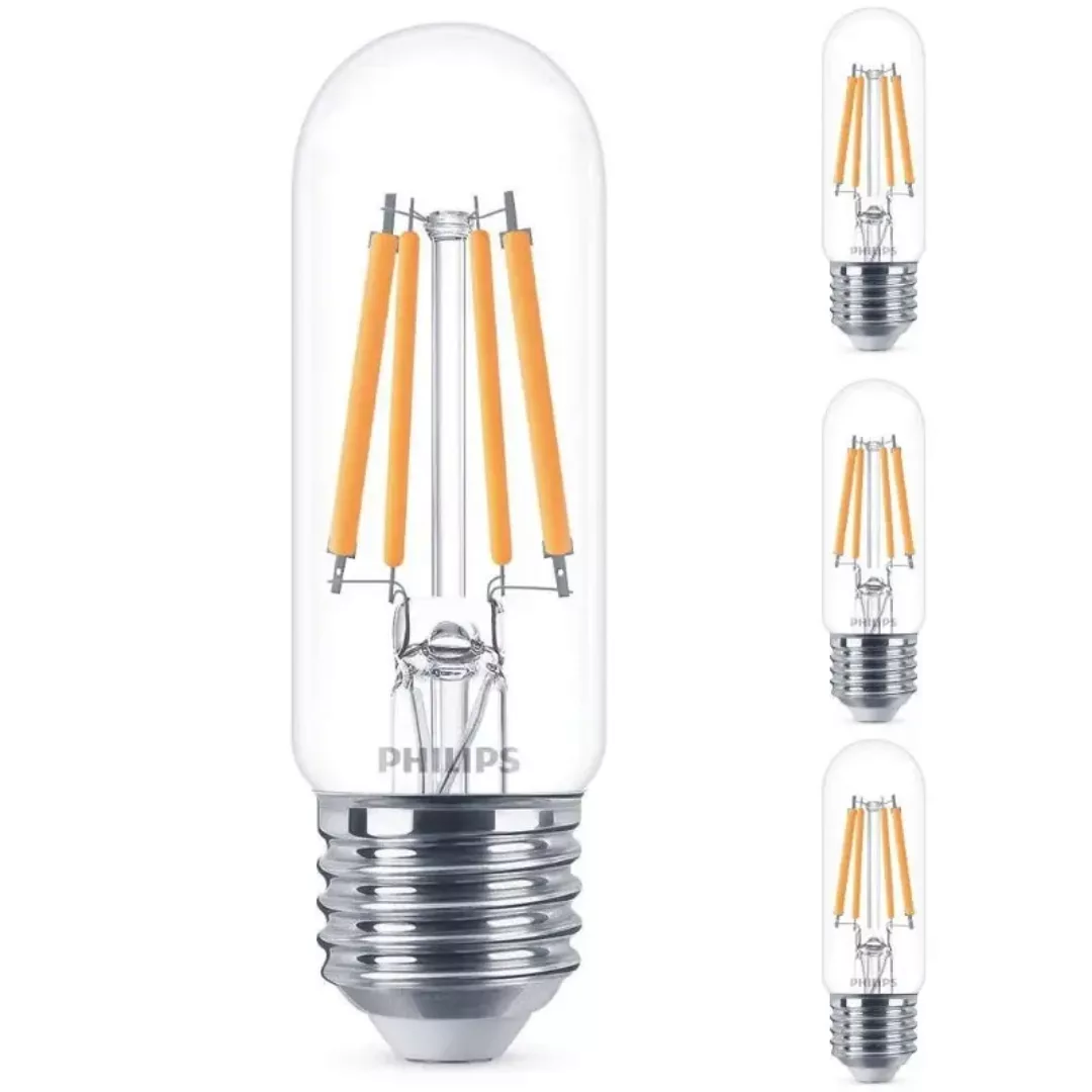Philips LED Lampe ersetzt 60 W, E27 Röhrenform T30, klar, warmweiß, 806 Lum günstig online kaufen
