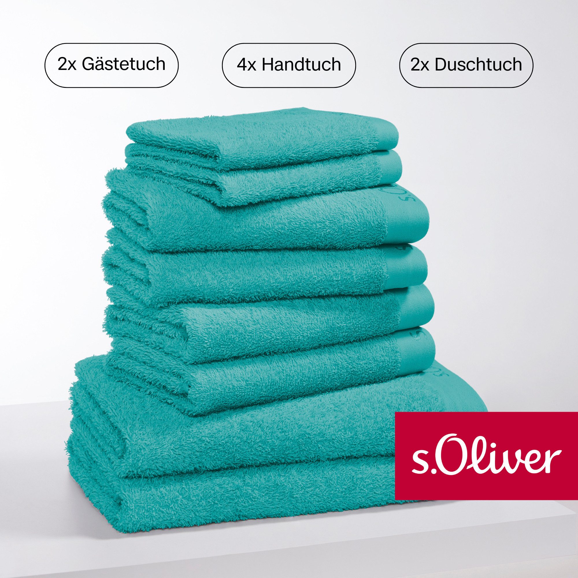 s.Oliver Handtuch Set »s.Oliver, Premium Qualität, 600 gr/m²«, (Set, 6 St., günstig online kaufen