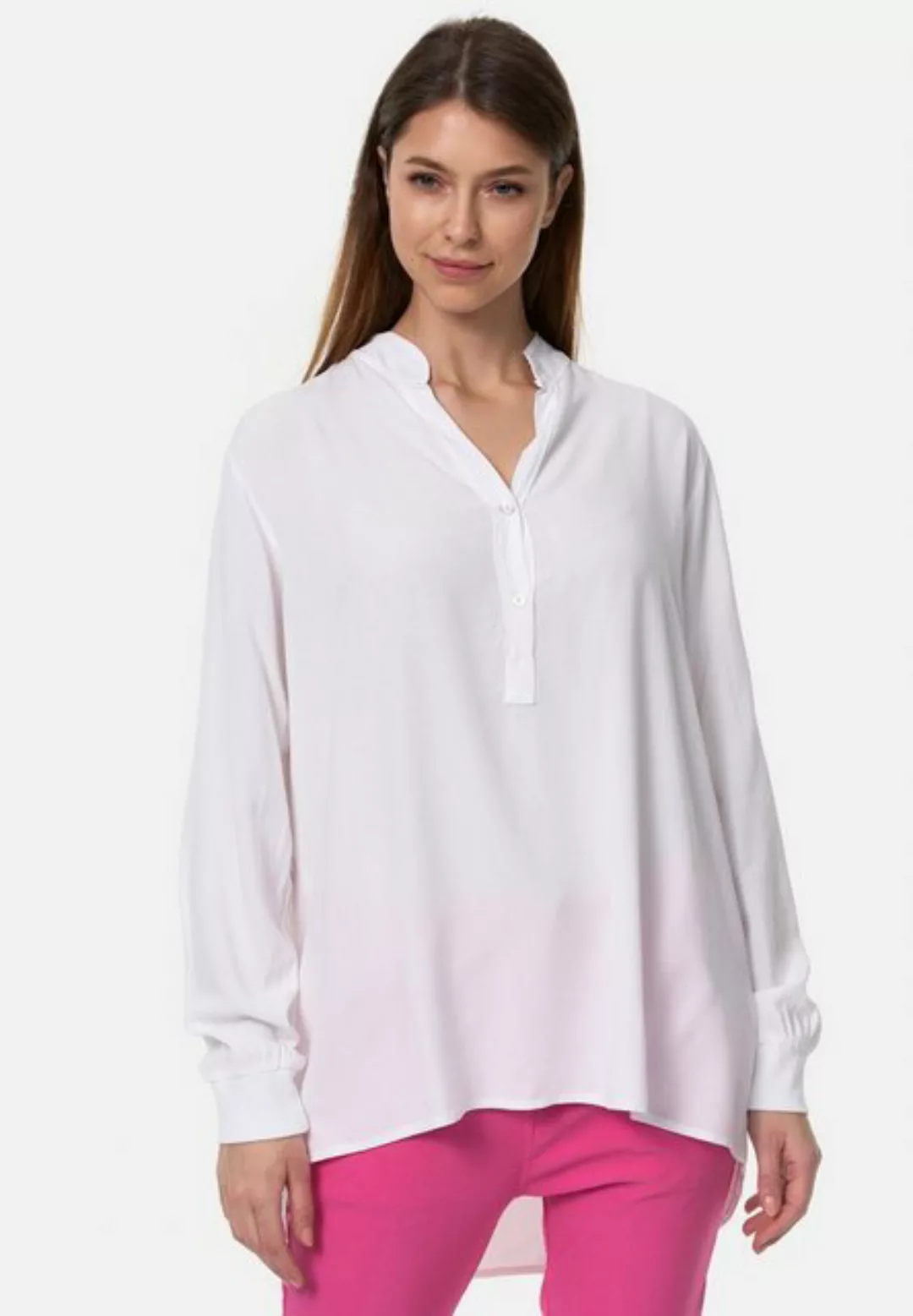 PM SELECTED Longbluse PM-20 (Romantische Hemdbluse Oversized Cut Tunika in günstig online kaufen