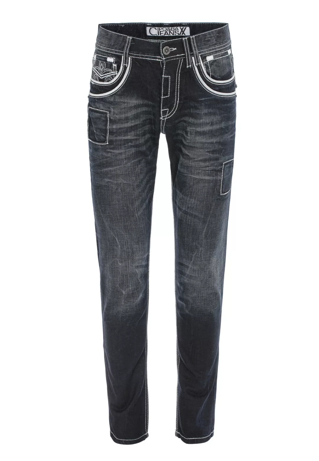 Cipo & Baxx Regular-fit-Jeans "Jeans", mit Kontrastnähten günstig online kaufen