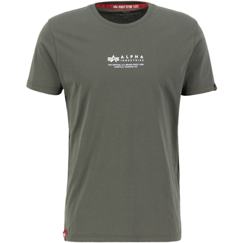 Alpha Industries  T-Shirts & Poloshirts Alpha Wording T-Shirt - dark olive günstig online kaufen