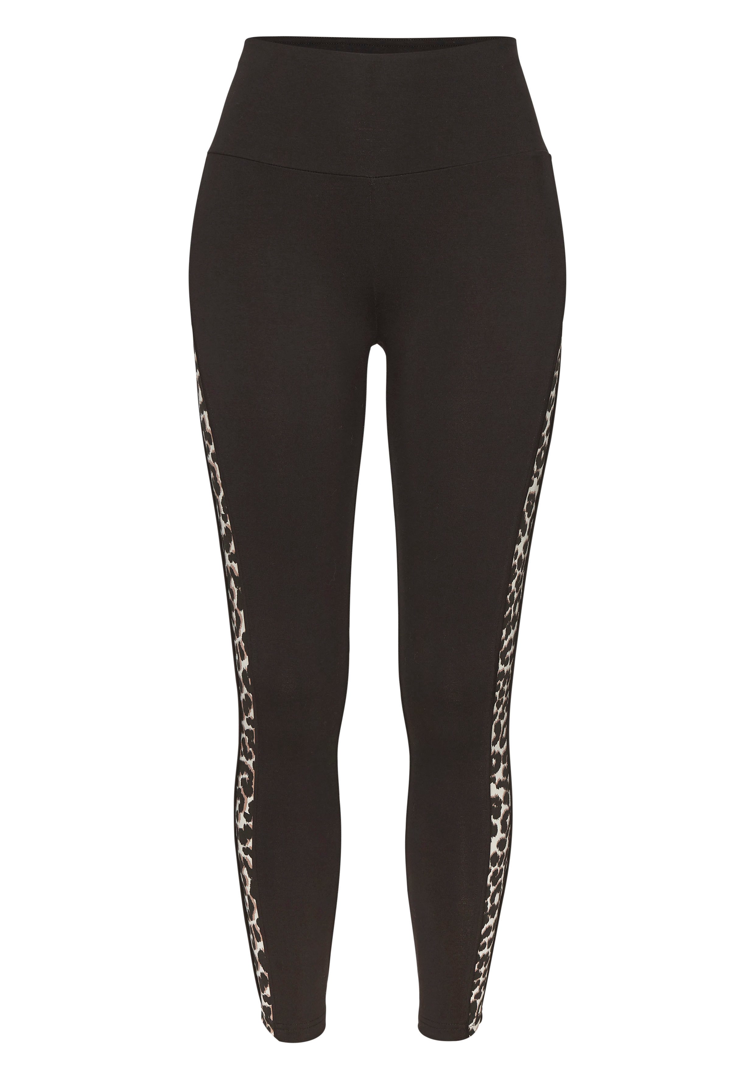 LASCANA ACTIVE Leggings, Einsätze mit Leopardenmuster an den Beinen günstig online kaufen