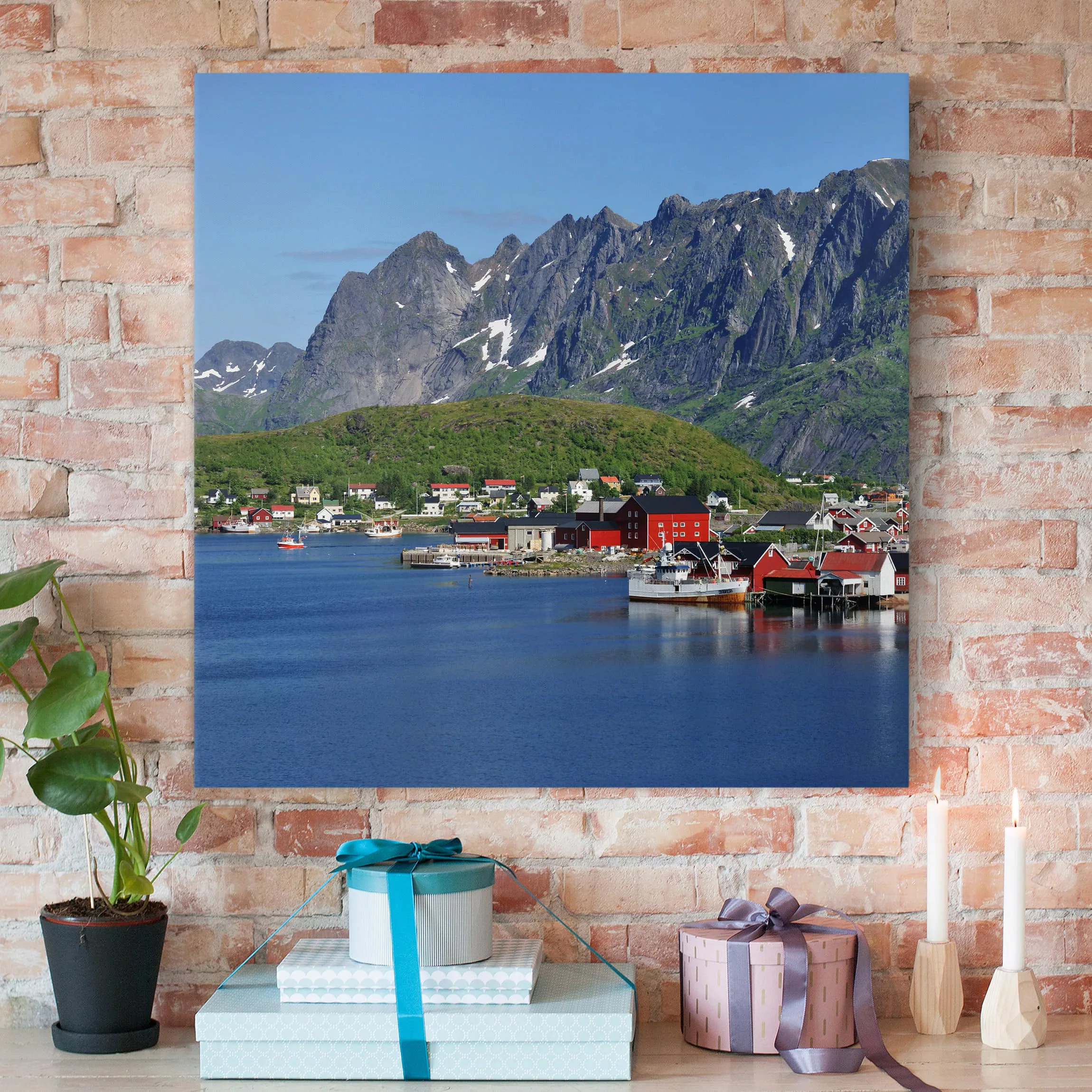 Leinwandbild Architektur & Skyline - Quadrat Finnmark günstig online kaufen