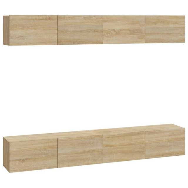 furnicato TV-Schrank TV-Wandschränke 4 Stk. Sonoma-Eiche 100x30x30 cm günstig online kaufen