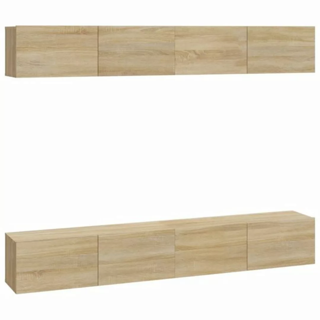 furnicato TV-Schrank TV-Wandschränke 4 Stk. Sonoma-Eiche 100x30x30 cm (4-St günstig online kaufen