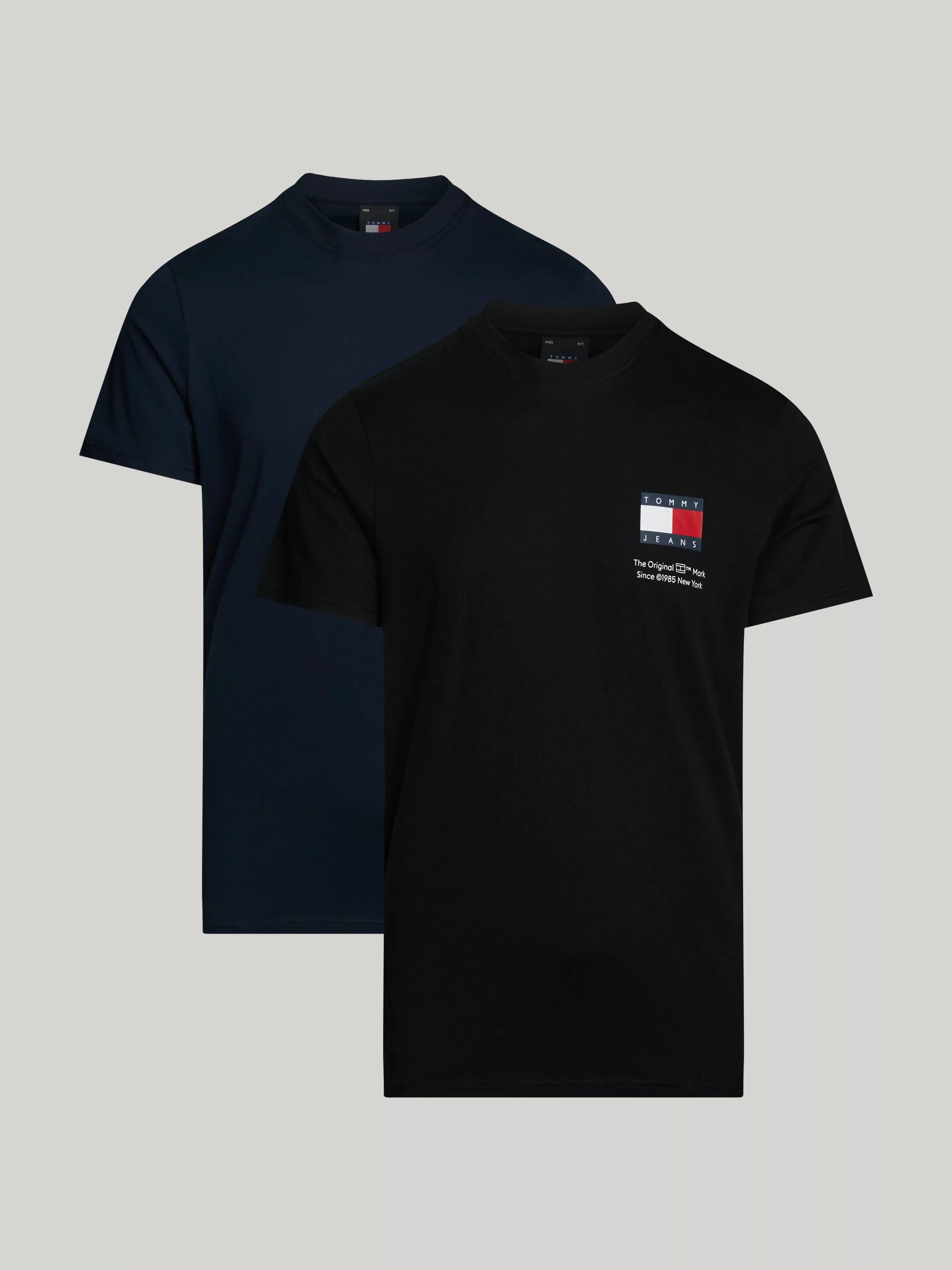 Tommy Jeans T-Shirt TJM SLIM 2PACK S/S FLAG DNA TEE (Packung, 2er) mit groß günstig online kaufen