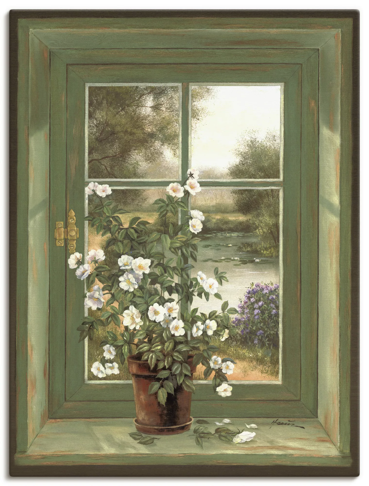 Artland Wandbild »Wildrosen am Fenster«, Arrangements, (1 St.), als Alubild günstig online kaufen