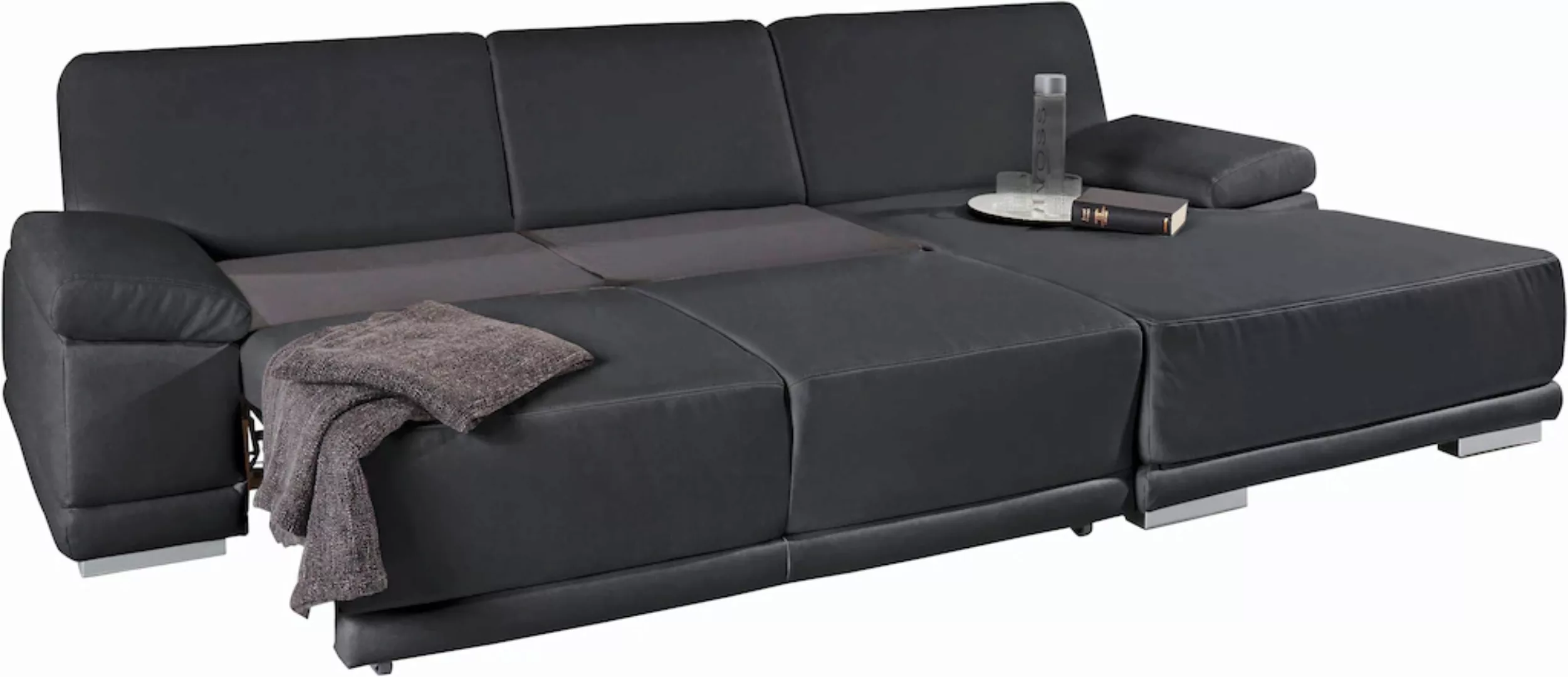 sit&more Ecksofa »Coria L-Form«, mit XL-Recamiere, wahlweise mit Bettfunkti günstig online kaufen