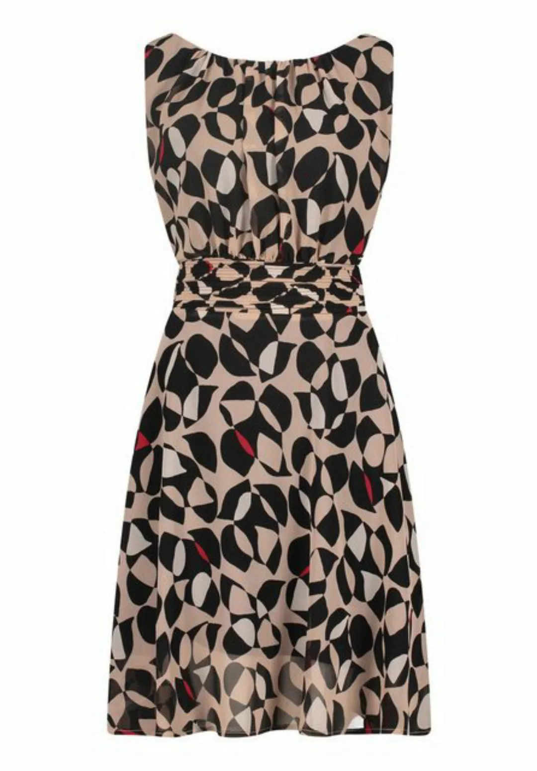 Betty&Co Sommerkleid Kleid Kurz ohne Arm, Taupe/Black günstig online kaufen