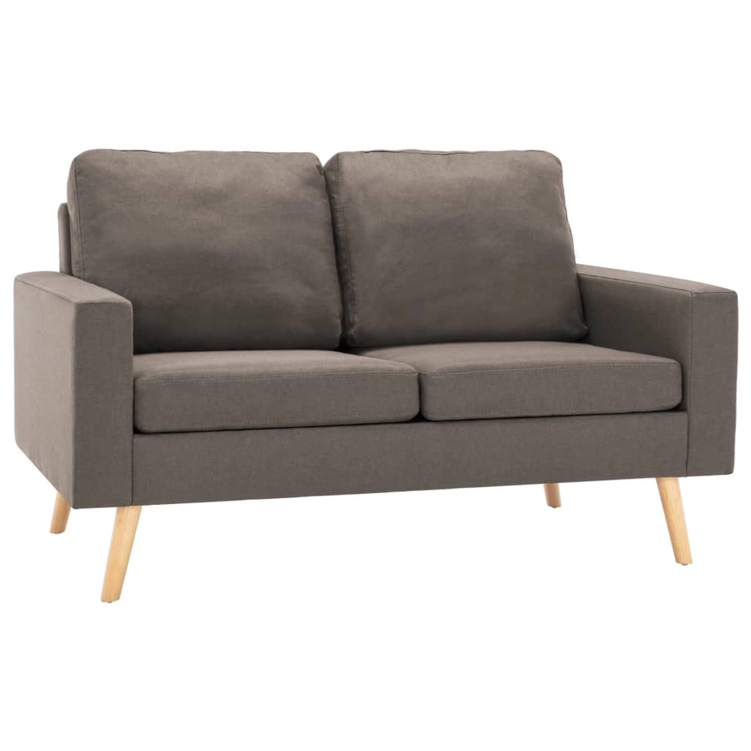 vidaXL Sofa 2-Sitzer-Sofa Taupe Stoff Couch günstig online kaufen