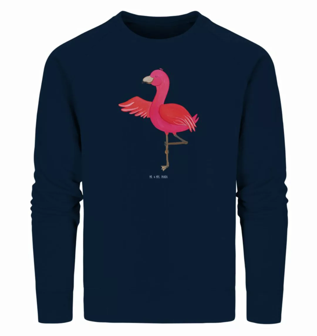 Mr. & Mrs. Panda Longpullover Größe M Flamingo Yoga - French Navy - Geschen günstig online kaufen