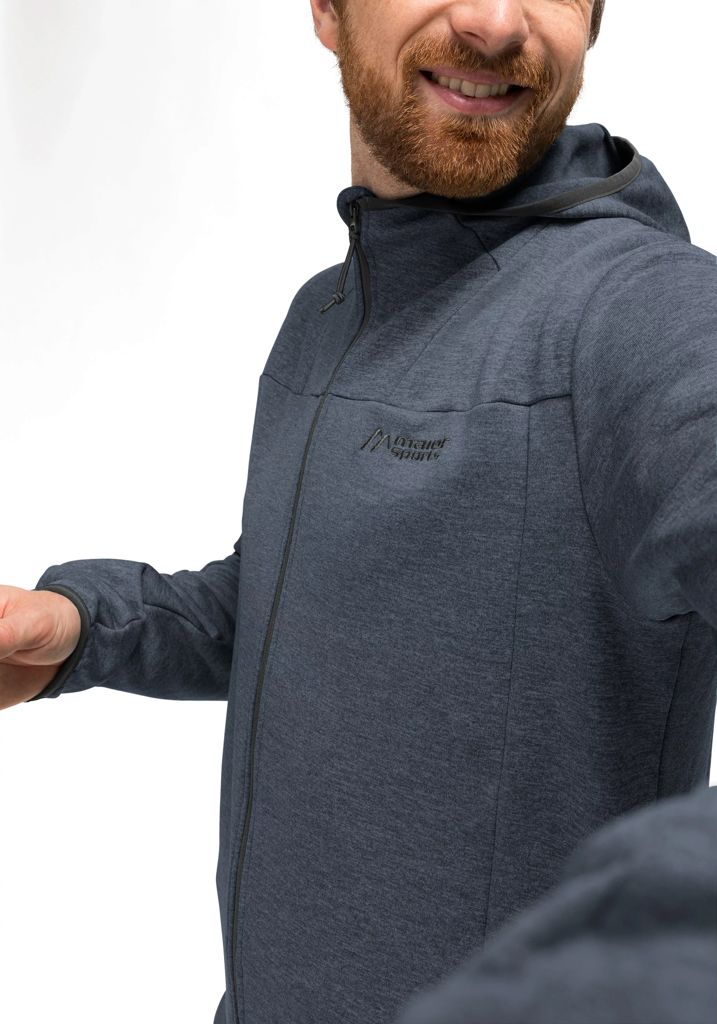 Maier Sports Fleecejacke "Fave M", Herren Fleece mit verstellbarer Kapuze, günstig online kaufen