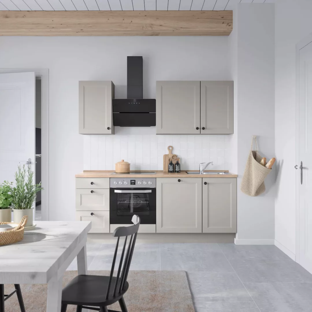 nobilia® Küchenzeile »"Cascada II"«, vormontiert, Breite 210 cm, Ausrichtun günstig online kaufen