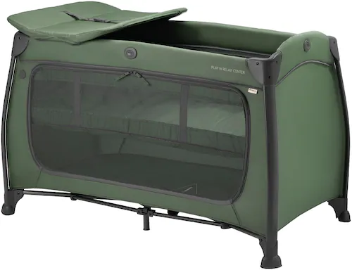 Hauck Baby-Reisebett »Play N Relax Center, darkgreen«, inkl. Neugeborenenei günstig online kaufen