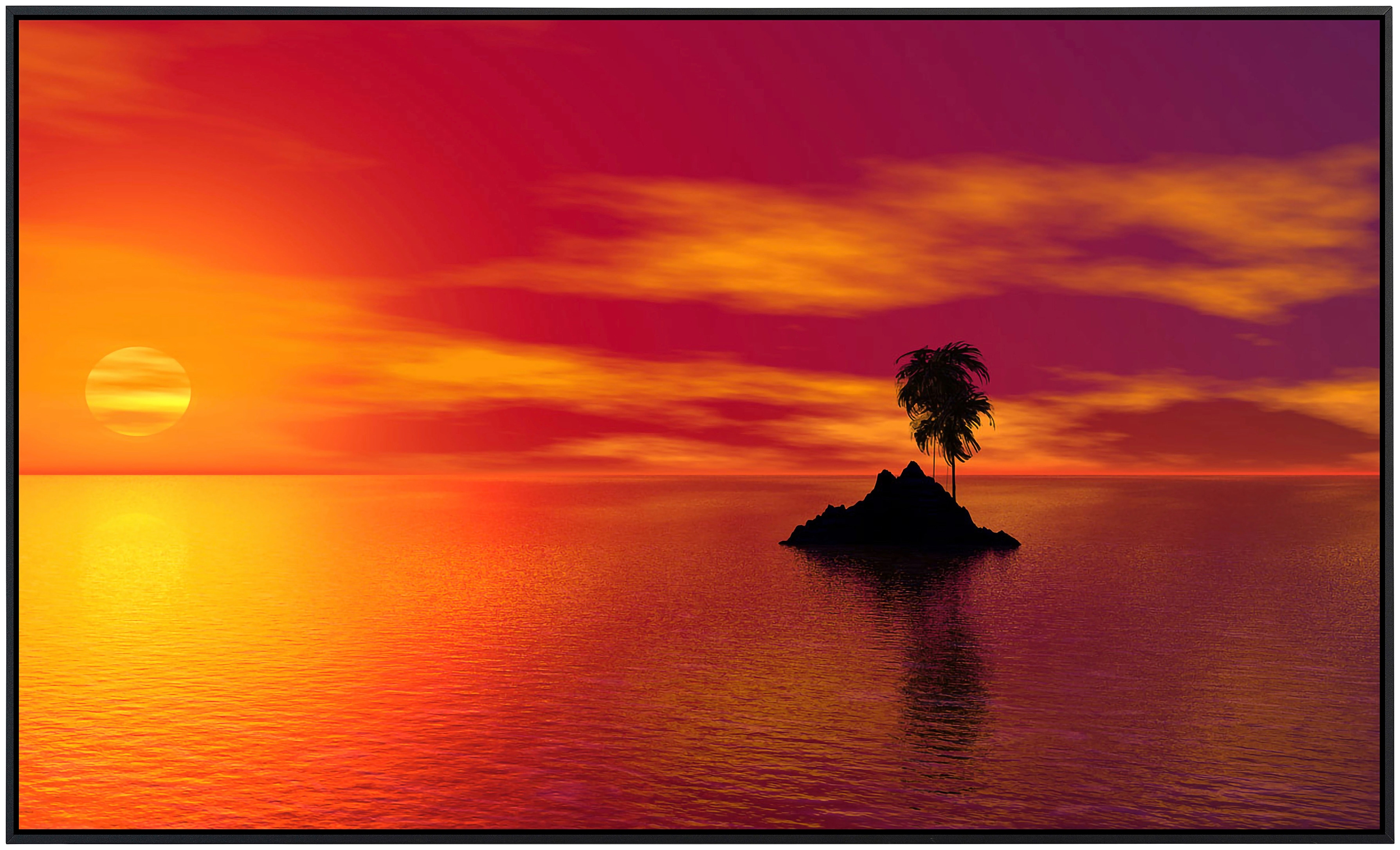 Papermoon Infrarotheizung »Insel im Sonnenuntergang«, sehr angenehme Strahl günstig online kaufen