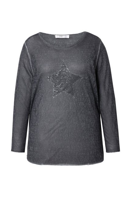 Angel of Style Longsleeve T-Shirt Basic Fit Pailletten-Stern Langarm günstig online kaufen