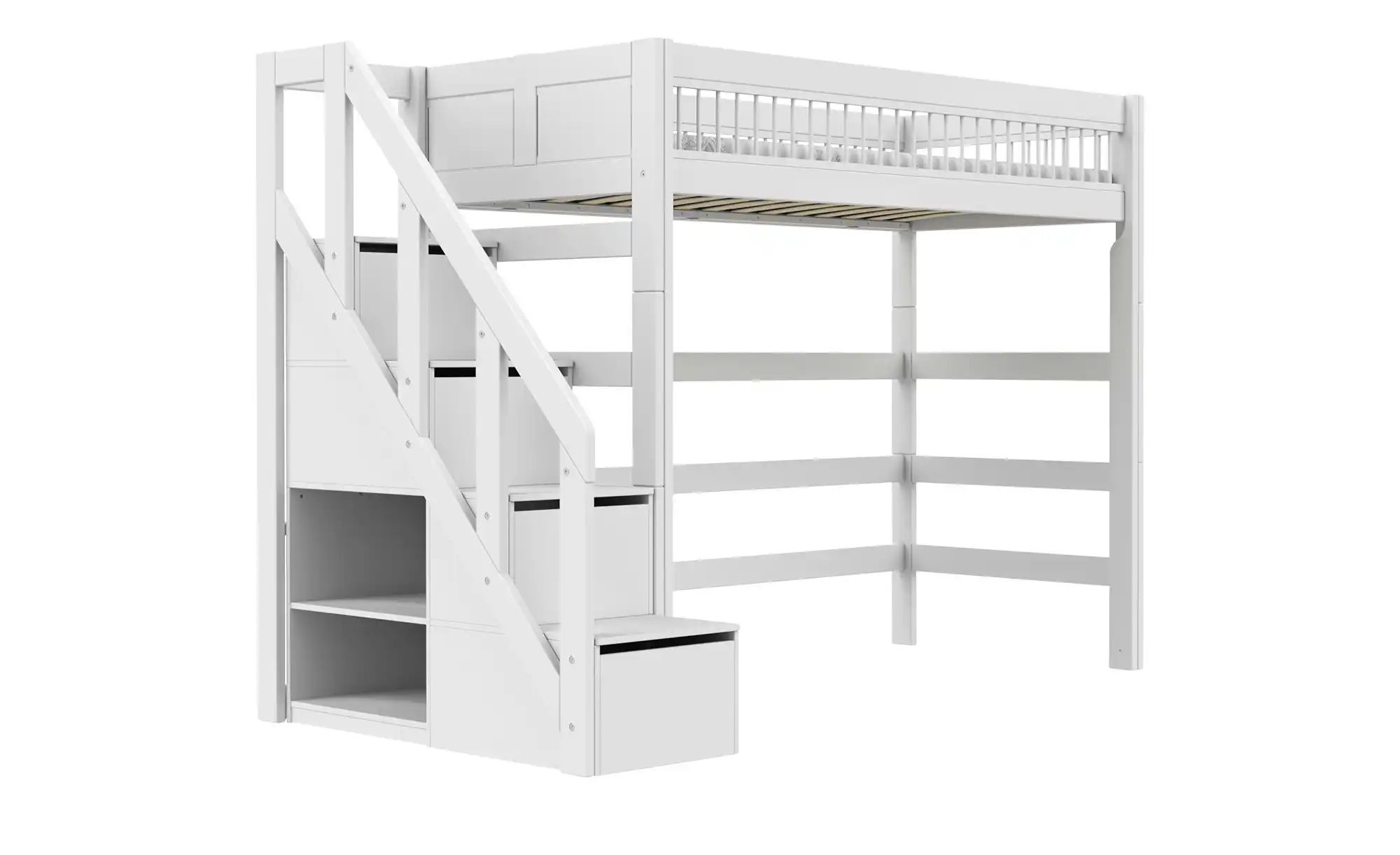 Lifetime Hochbett mit Treppe  Breeze ¦ weiß ¦ Maße (cm): B: 257 H: 177 T: 1 günstig online kaufen