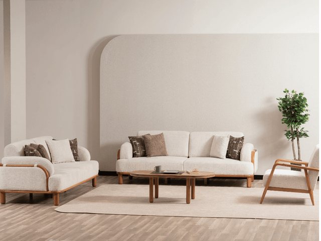 Nobelaa Sofa Sitzgruppe/Sofa Set - Wohnzimmergarnitur "Rosemary" 3+3+1+1 günstig online kaufen