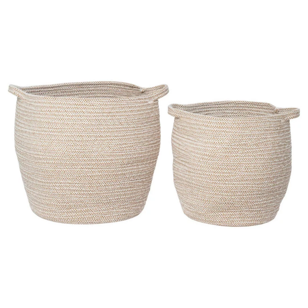 Housenordic Aufbewahrungskorb Lamas beige Baumwolle günstig online kaufen