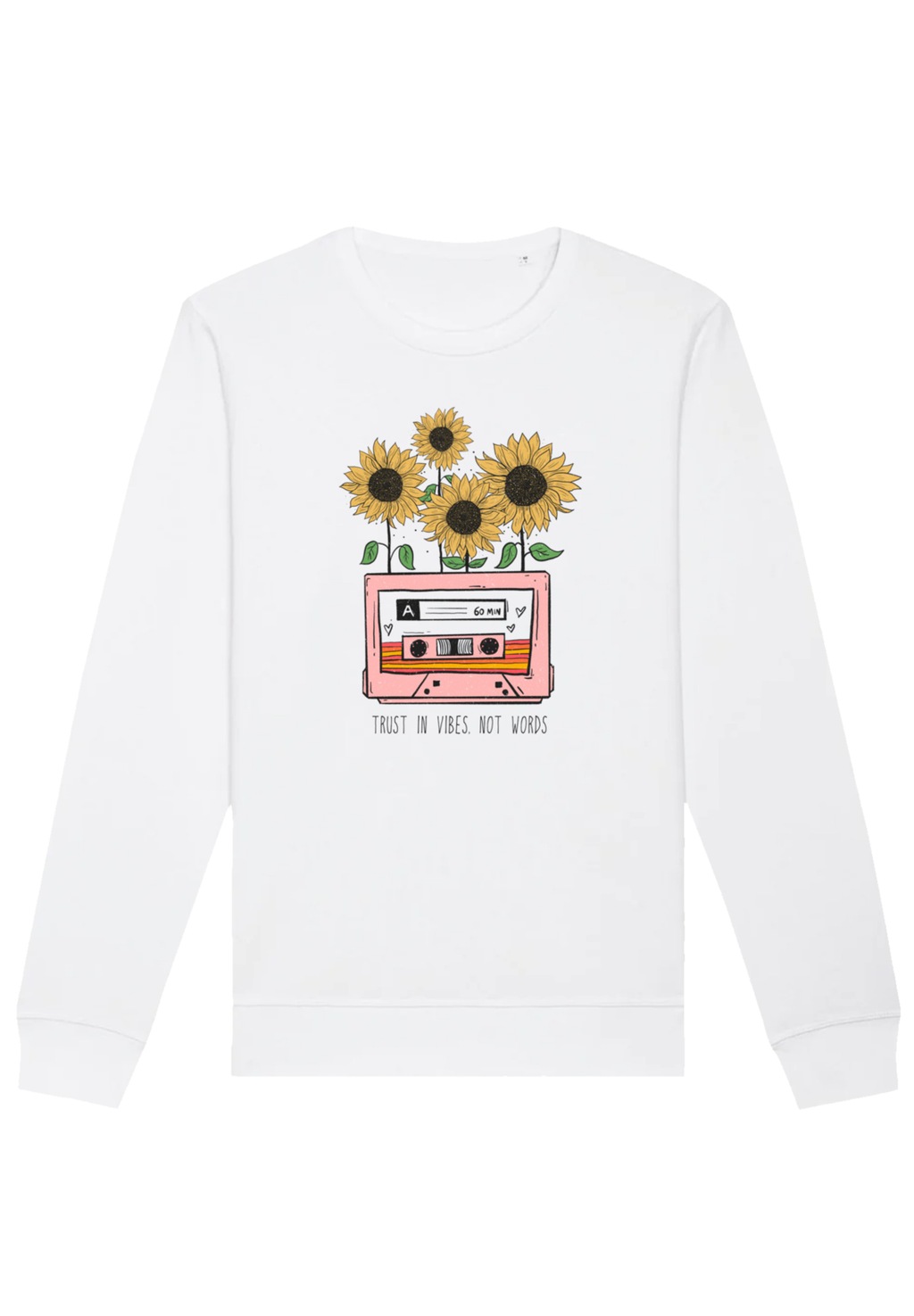 F4NT4STIC Sweatshirt "Flower trust in vibes not words retro", Premium Quali günstig online kaufen