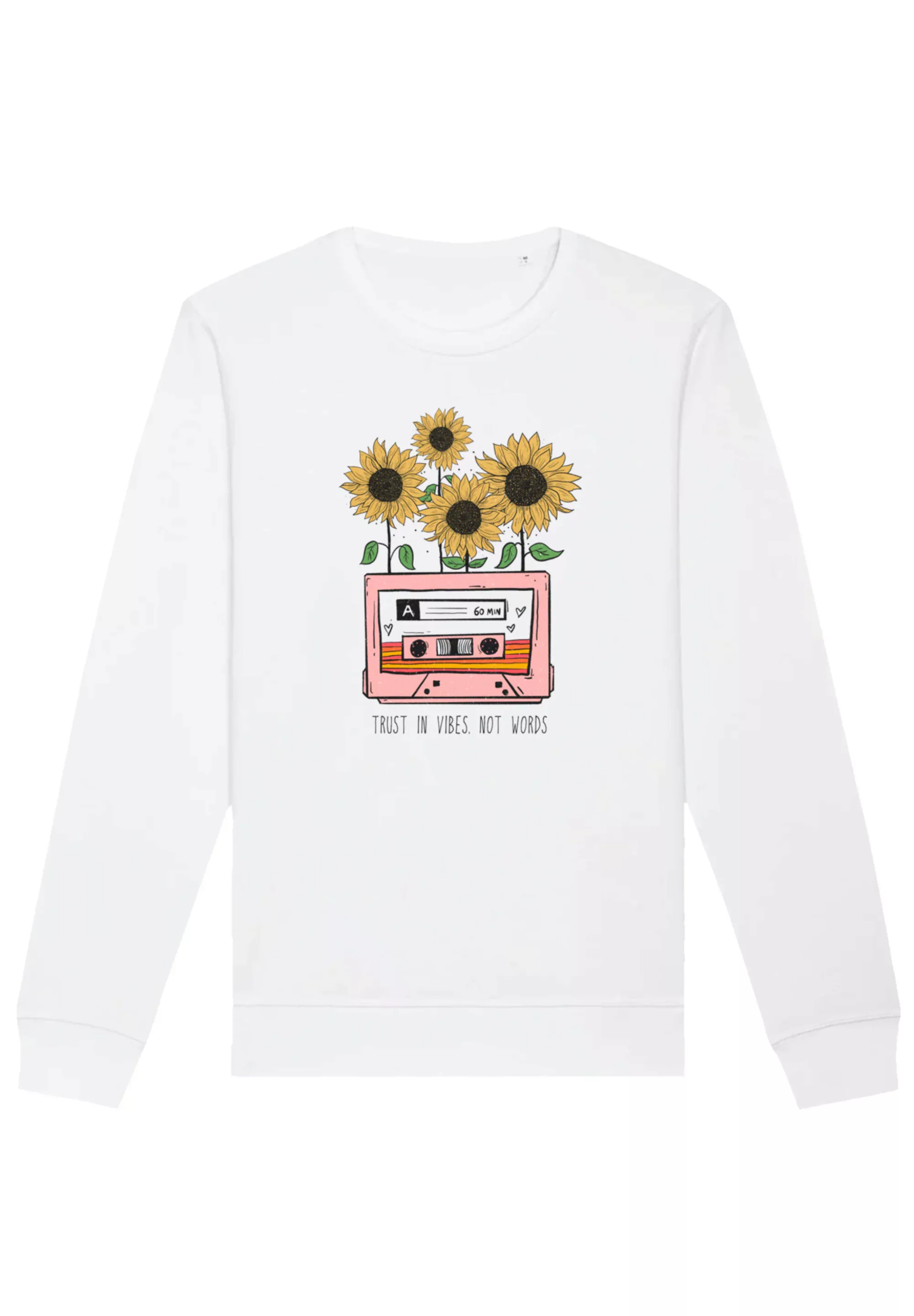 F4NT4STIC Sweatshirt "Flower trust in vibes not words retro", Premium Quali günstig online kaufen