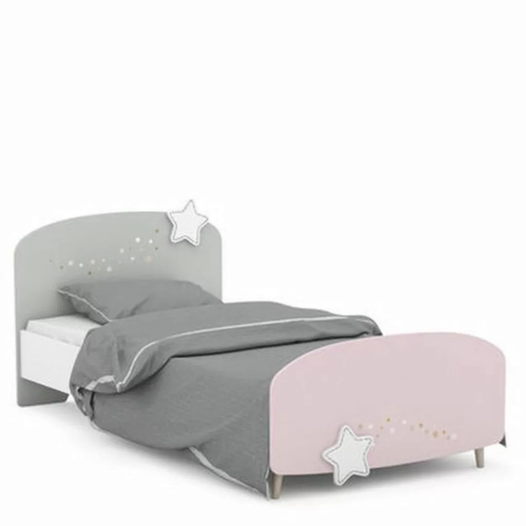 Demeyere GROUP Kinderbett in matt weiss/grau/rosa. Abmessungen (BxHxT) 97x7 günstig online kaufen