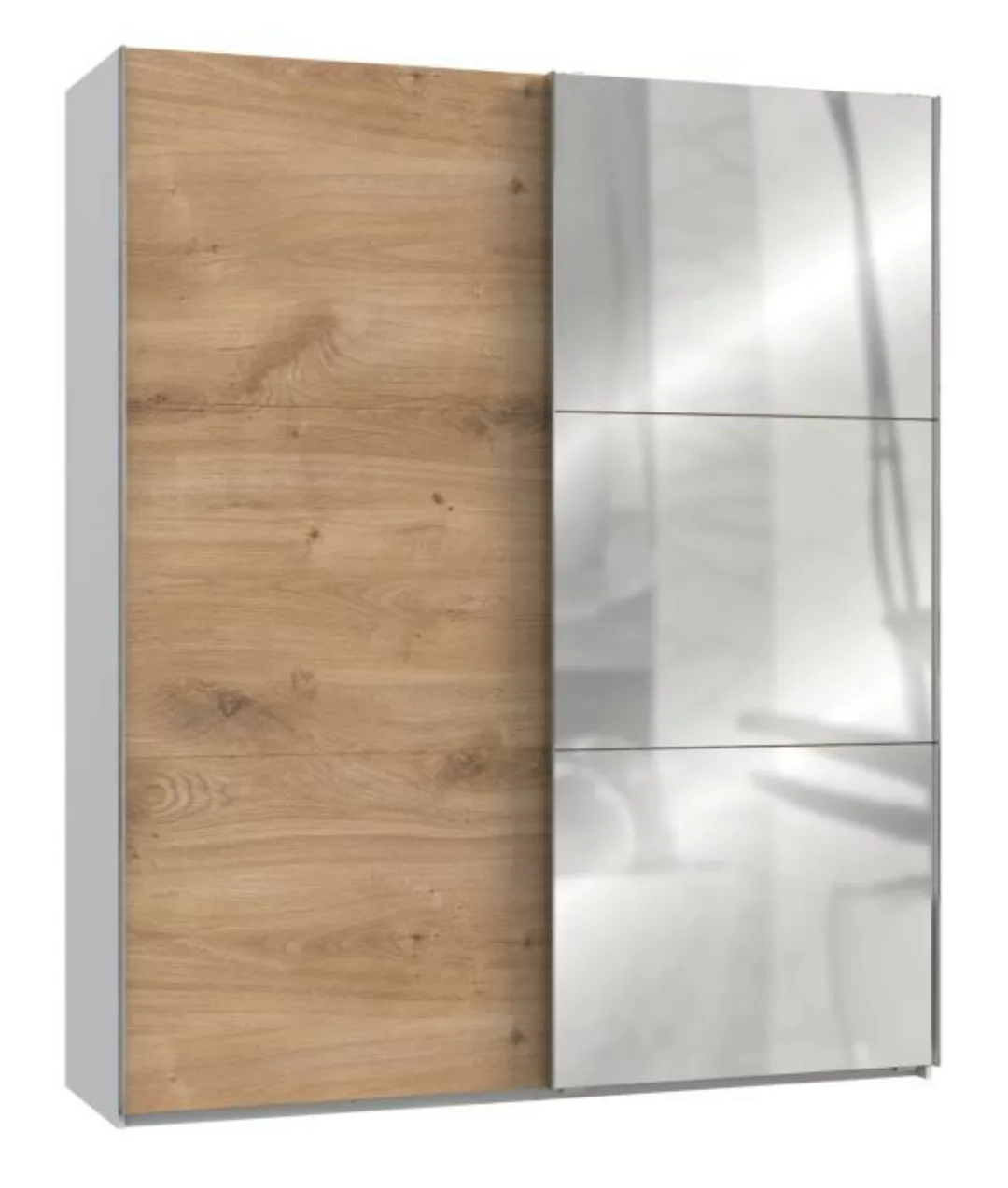 Schwebetürenschrank 2m breit mit Spiegel LEVEL36 A von WIMEX Braun günstig online kaufen