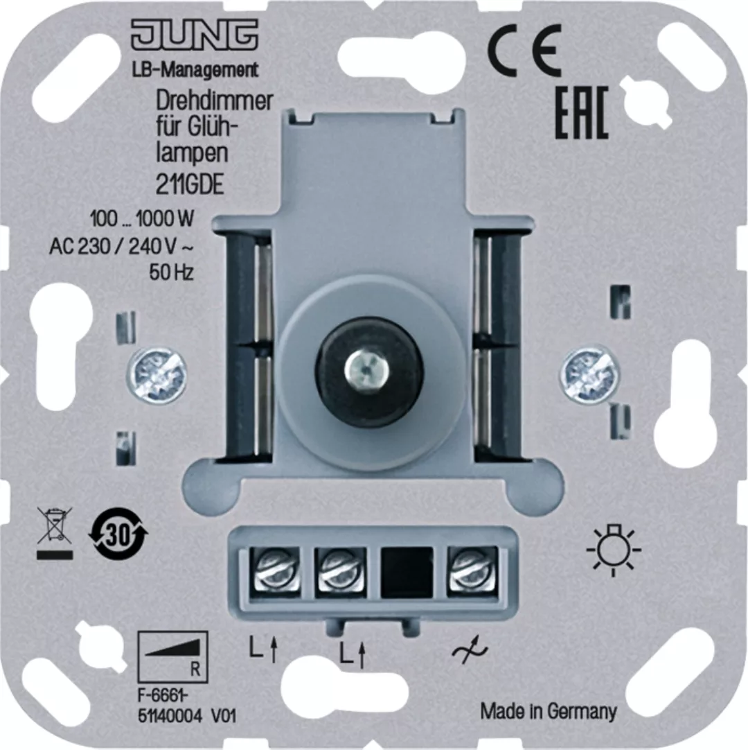 Jung Drehdimmer mit Druckschalter 211 GDE - 211GDE günstig online kaufen