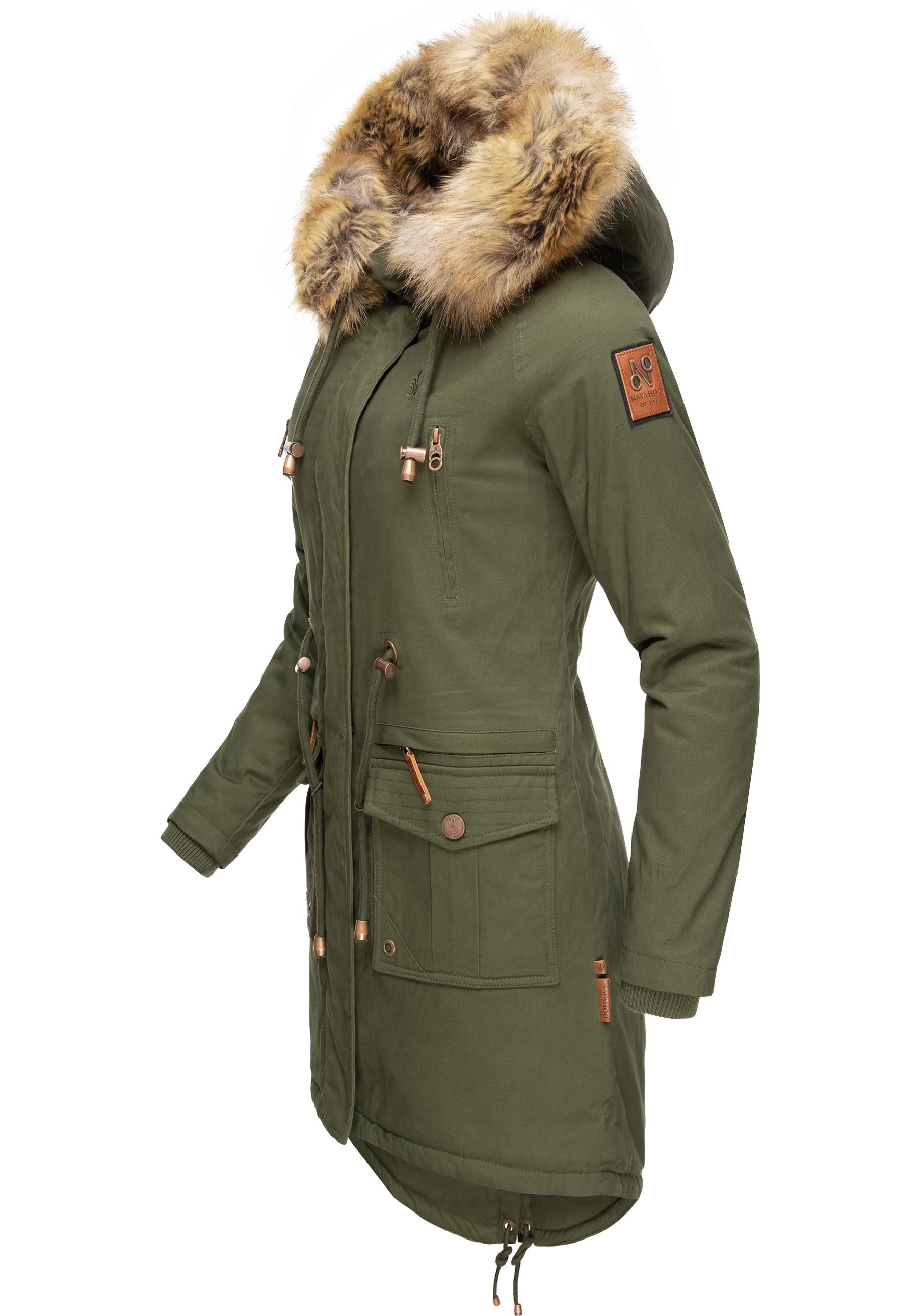 Navahoo Wintermantel "Rosinchen", stylischer Damen Winter Baumwollparka mit günstig online kaufen