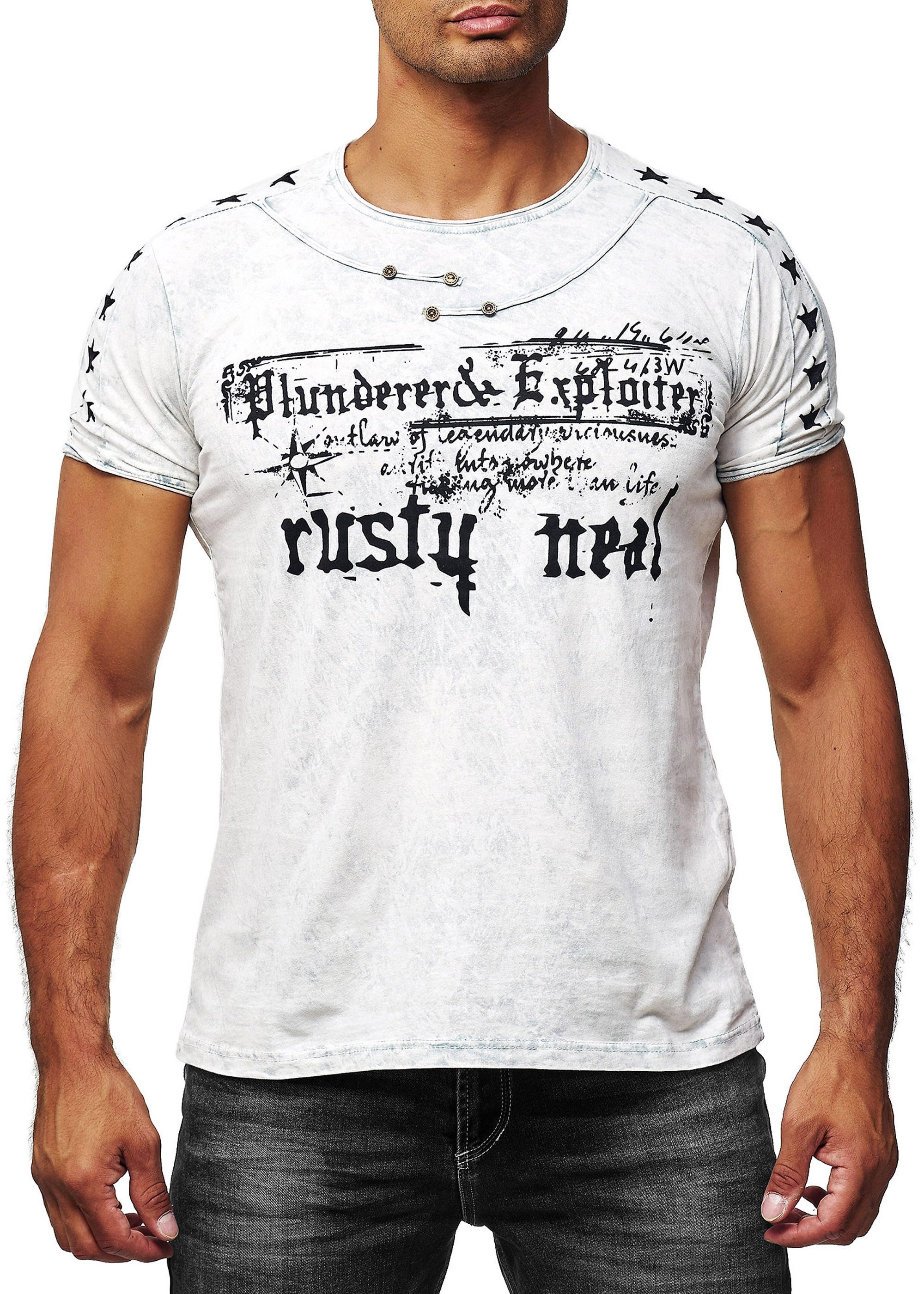 R-NEAL T-Shirt T-Shirt Verwaschen Regular Printed günstig online kaufen