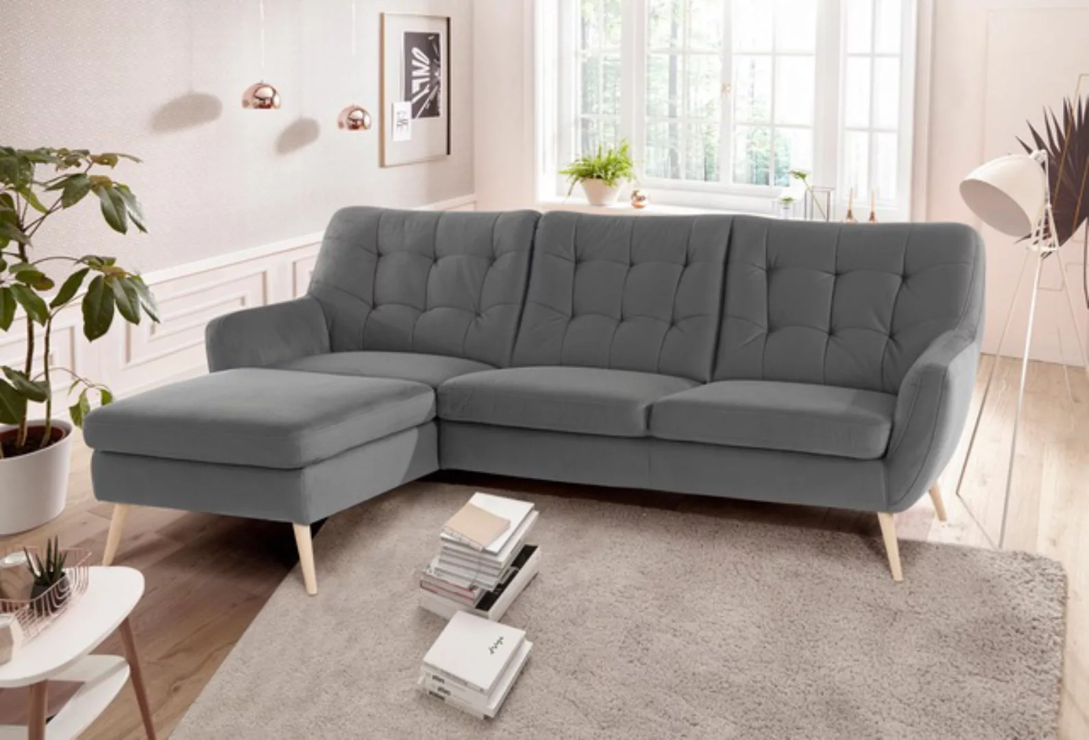 exxpo - sofa fashion Ecksofa Scandi, bequem, aufwendige Rückenpolsterung fü günstig online kaufen