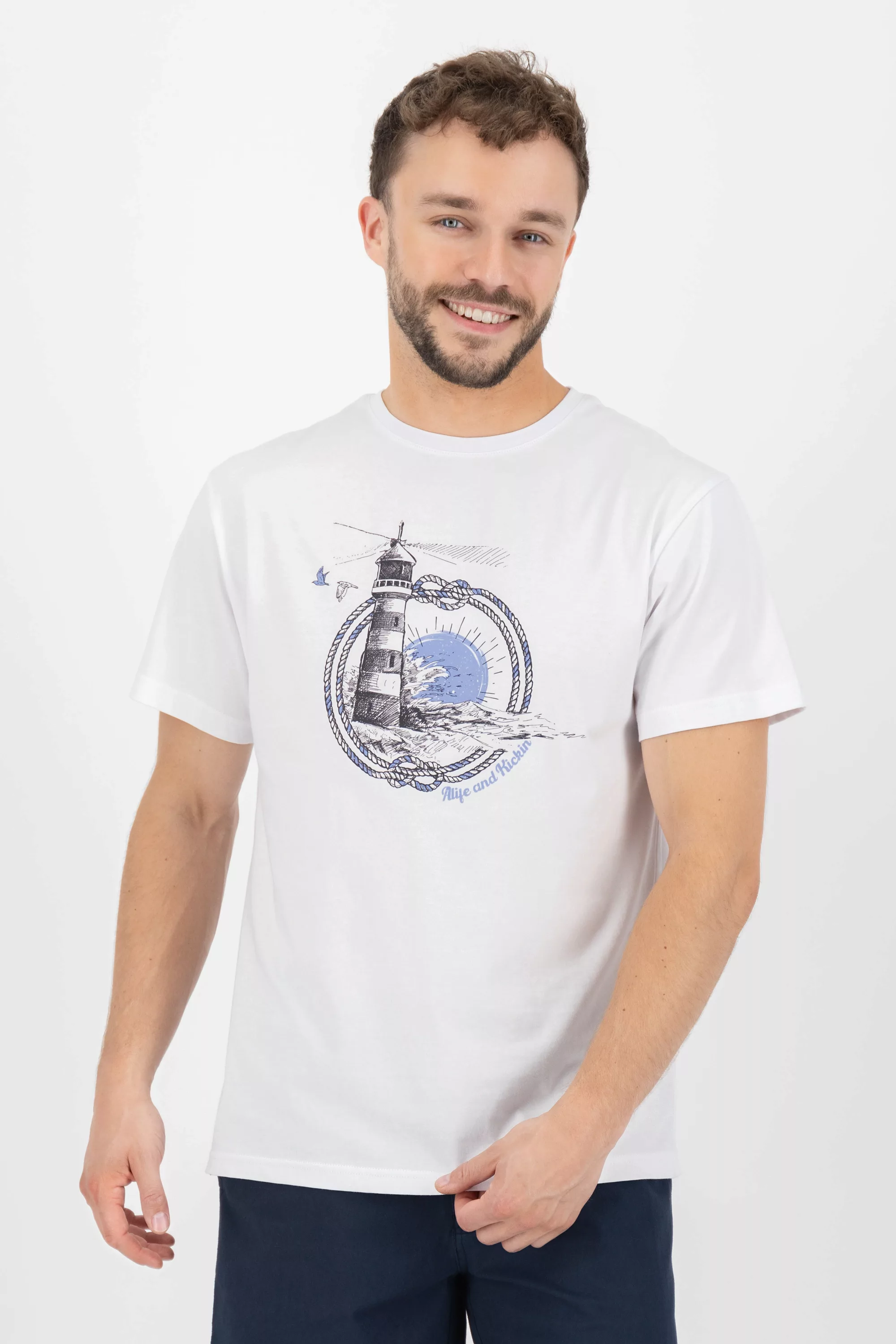 Alife & Kickin Rundhalsshirt "BrodyAK P Shirt lighthouse Herren Shirt" günstig online kaufen