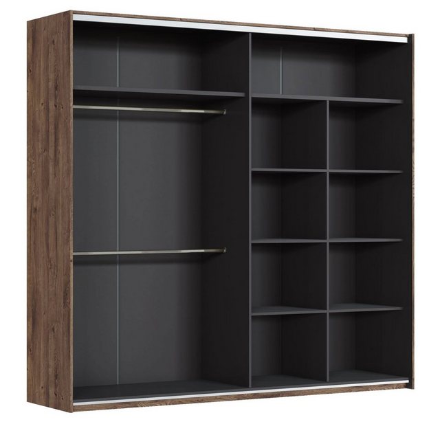 Feldmann-Wohnen Schwebetürenschrank Madryt (1-St) 219x62x206 cm, mit Spiege günstig online kaufen