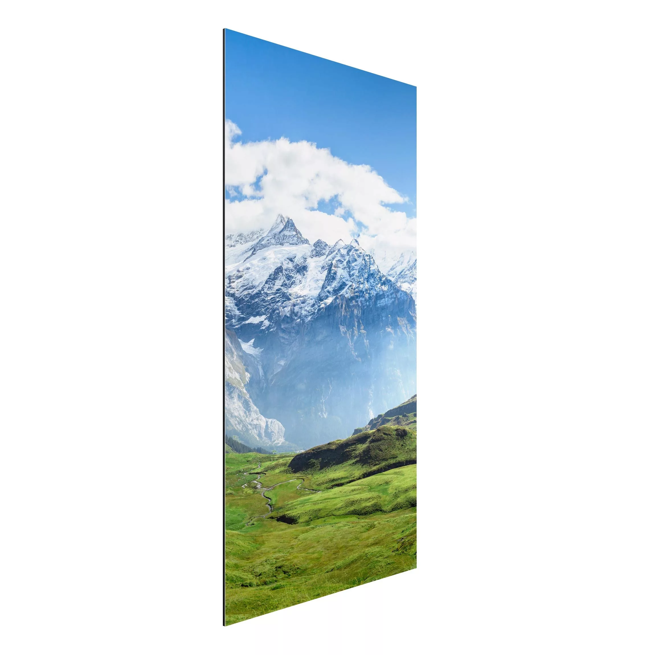 Alu-Dibond Bild Schweizer Alpenpanorama günstig online kaufen