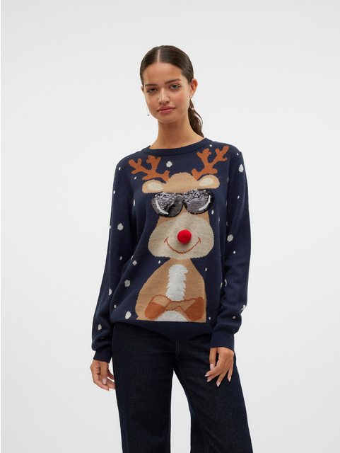 Vero Moda Weihnachtspullover VMNEWTINSEL LS O-NECK BLOUSE XMAS günstig online kaufen