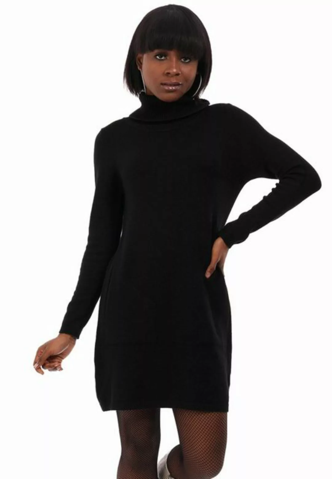 YC Fashion & Style Strickkleid Strickkleid Longpullover mit Rollkragen und günstig online kaufen