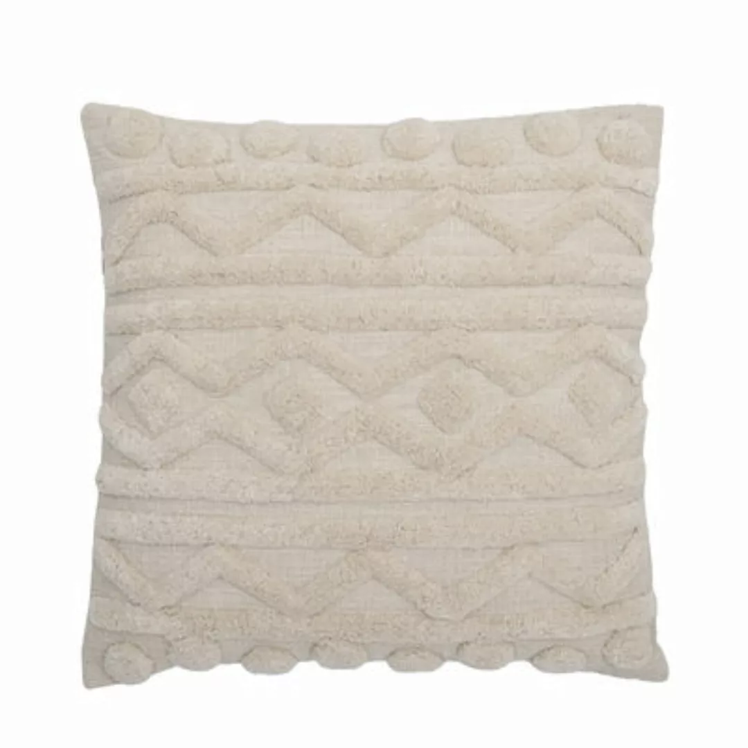 Kissen Novara textil beige / 50 x 50 cm - Getuftete Motive - Bloomingville günstig online kaufen