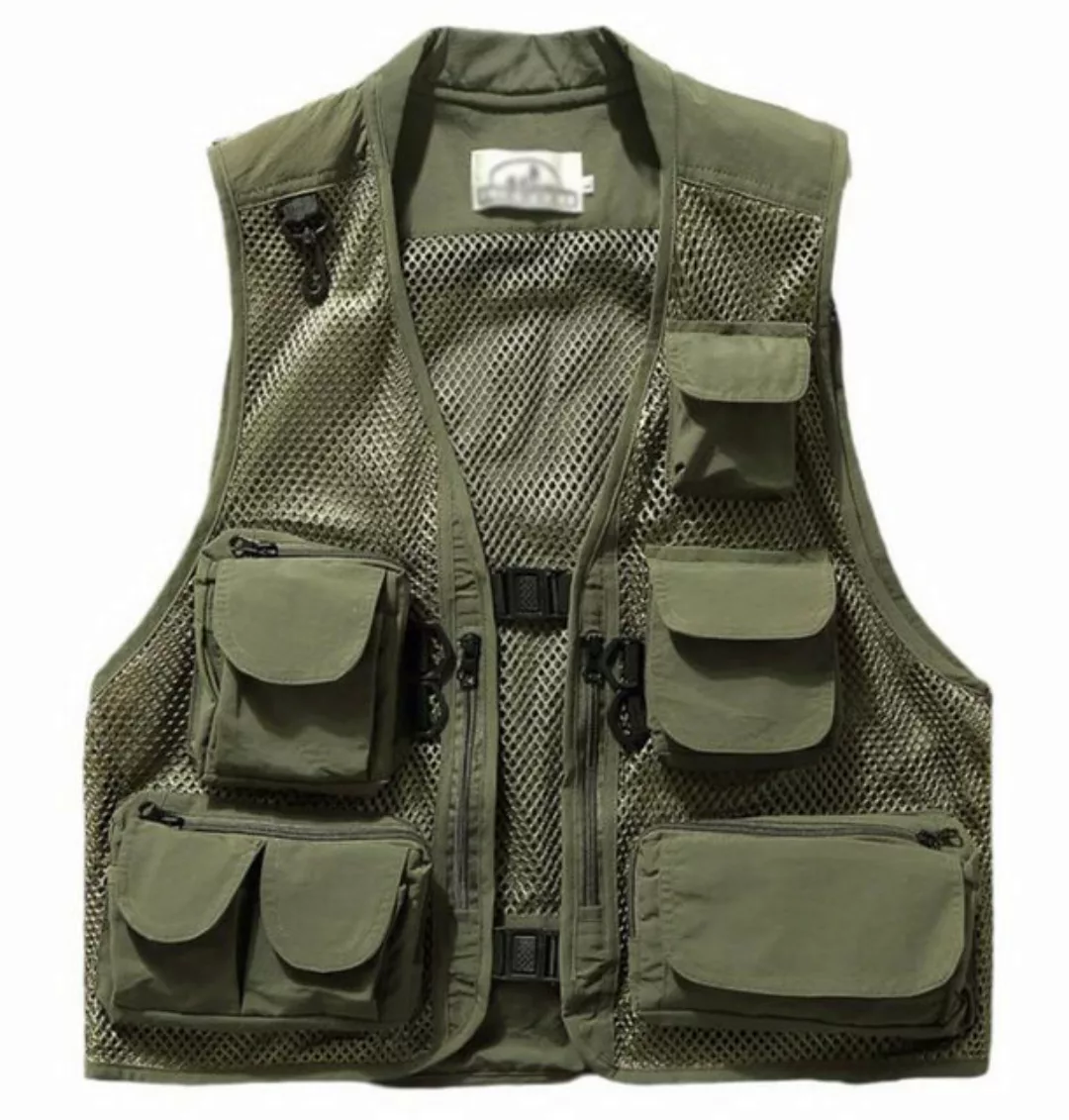 RUZU UG Anzugweste Weste mit mehreren Taschen, atmungsaktive Jacke für Outd günstig online kaufen