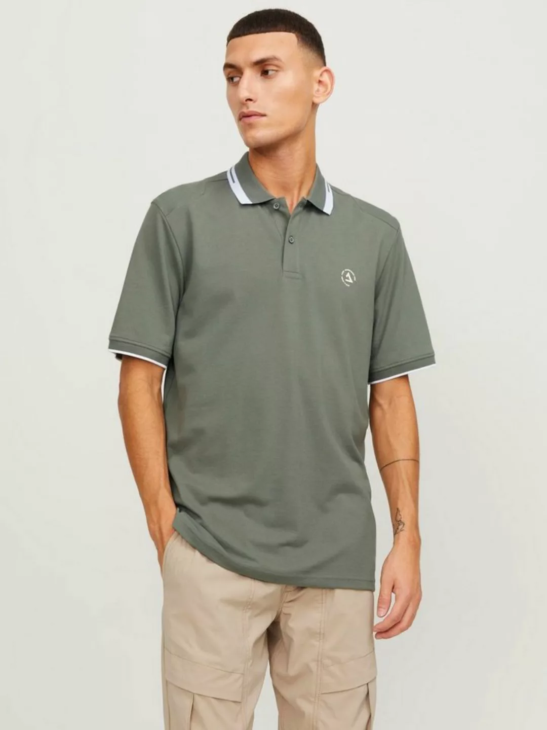 Jack & Jones Poloshirt JCOHASS LOGO POLO SS LN günstig online kaufen