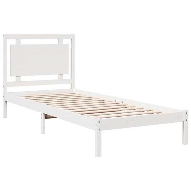 vidaXL Bett Massivholzbett Extra Lang ohne Matratze Weiß 100x210 cm günstig online kaufen