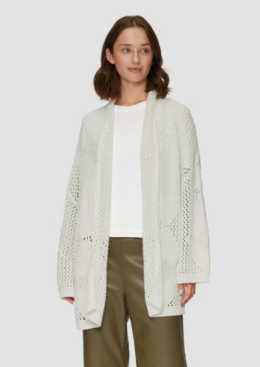 s.Oliver Strickjacke Oversized Cardigan mit Ajour-Muster günstig online kaufen