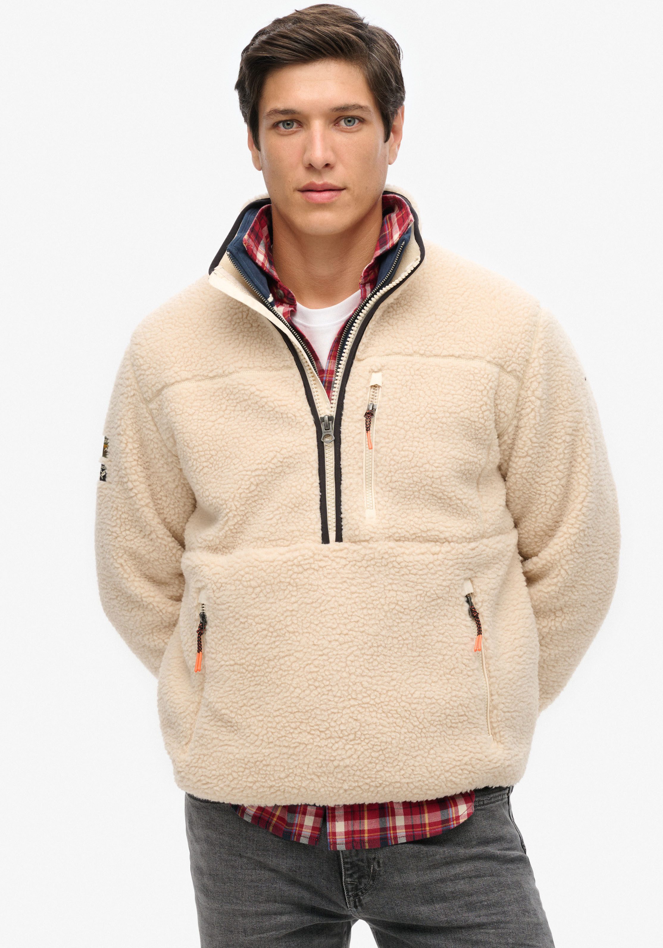 Superdry Fleecepullover "OUTDOOR FLEECE HALF ZIP", mit Stehkragen und kurze günstig online kaufen