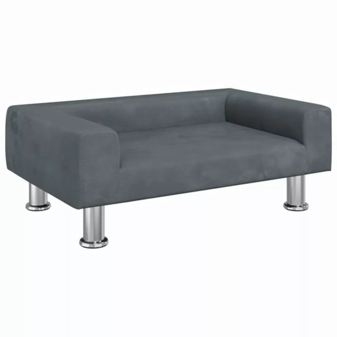 vidaXL Kindersofa Kindersofa Dunkelgrau 70x45x26,5 cm Samt Kindercouch Kind günstig online kaufen