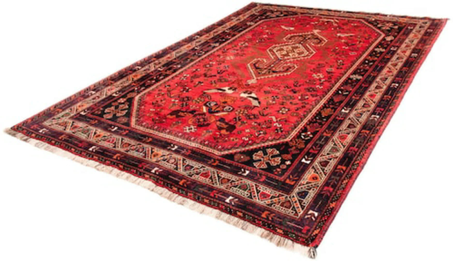 morgenland Wollteppich »Shiraz Medaillon Rosso 305 x 205 cm«, rechteckig, U günstig online kaufen