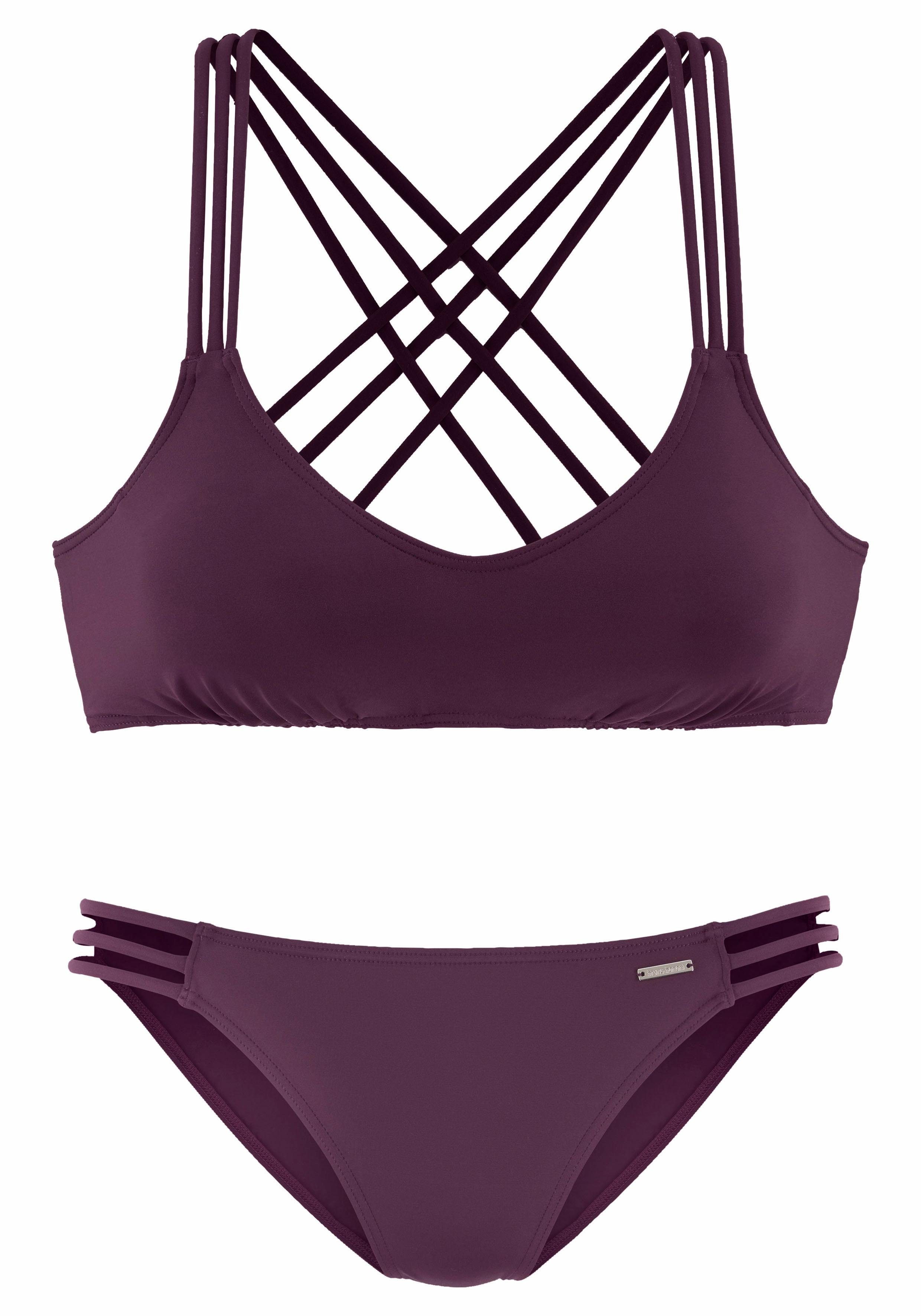 Bruno Banani Bustier-Bikini mit Zierbändern günstig online kaufen