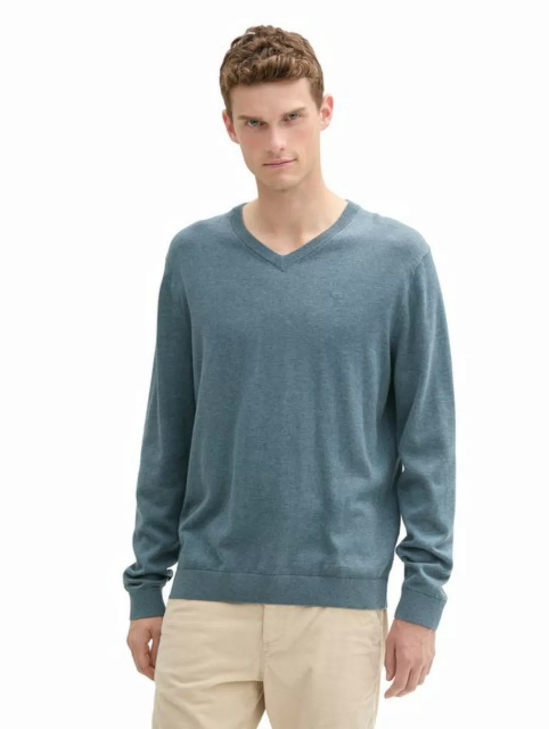 TOM TAILOR Strickpullover Pullover Strickpullover V-Neck (1-tlg) günstig online kaufen