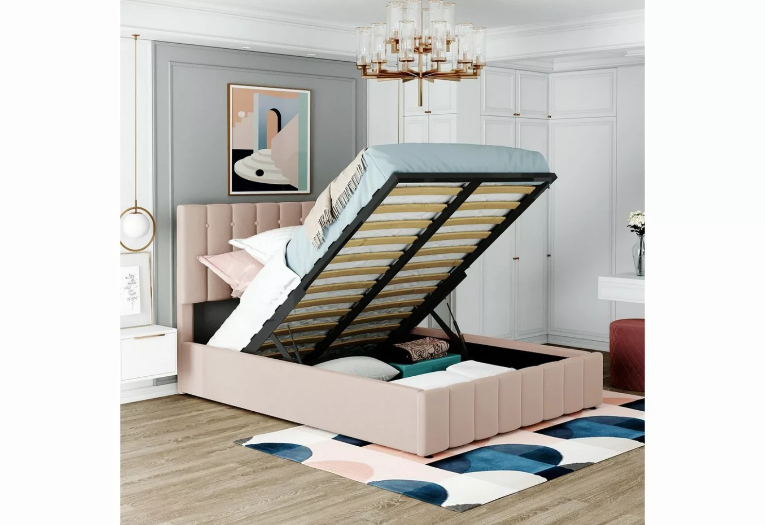 BlingBin Einzelbett Polsterbett Doppelbett (1-tlg., Polsterbett 140*200, mi günstig online kaufen